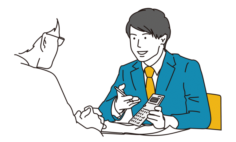 お見積もりについて打ち合わせしているイメージ画像